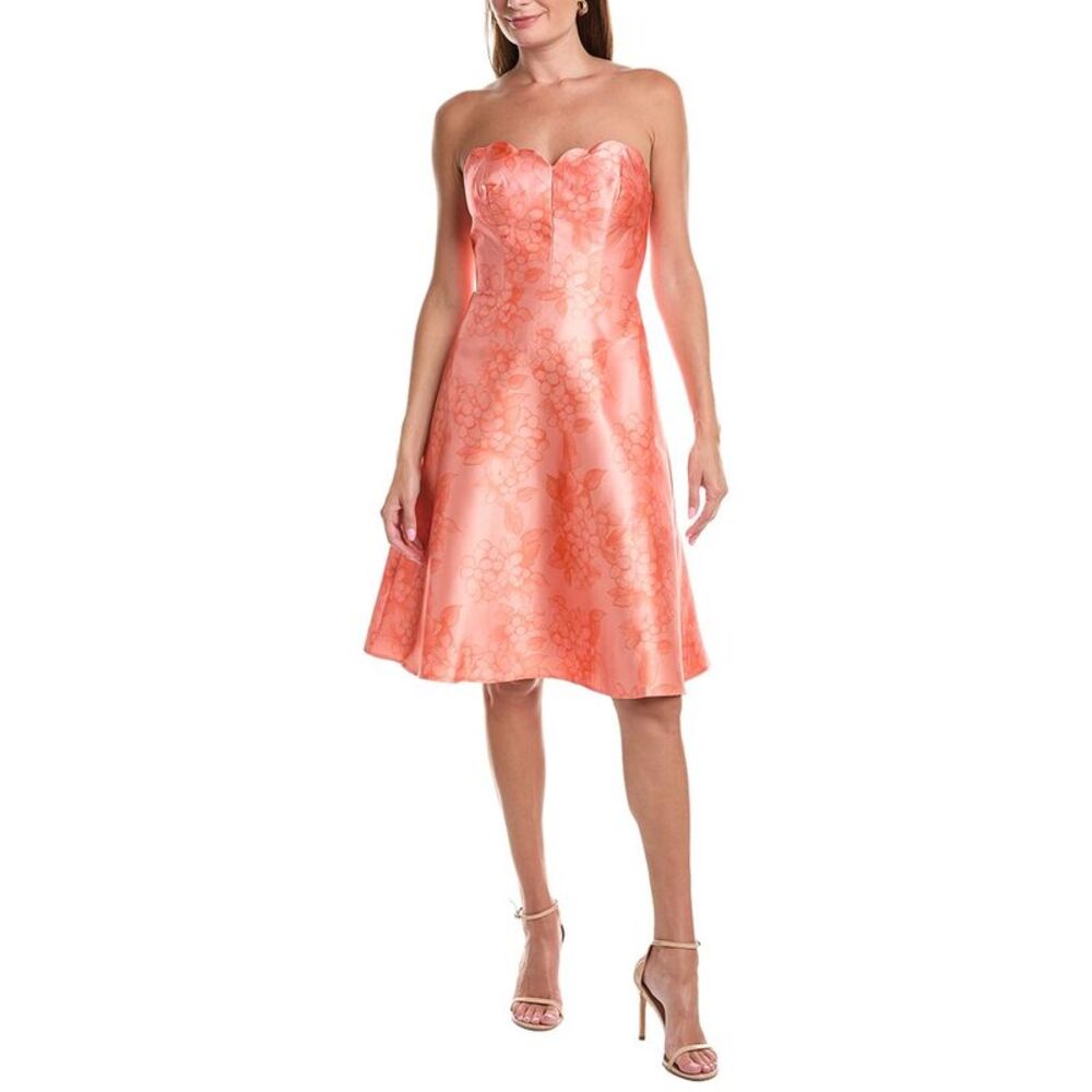 Rene Ruiz Womens Flare Hem A-Line Cocktail Dress, Yellow